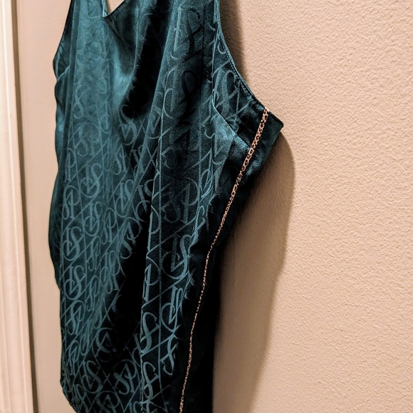 Victoria Secret Size XL Cami Top Animal Print Accent Intimate Sleepwear PJ Green - Picture 4 of 11